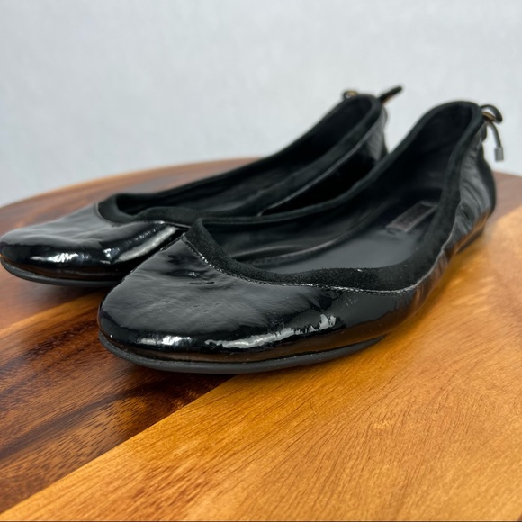 Ecco Black Patent Size 37 Women’s Round Toe Slip On Flats - Picture 2 of 10